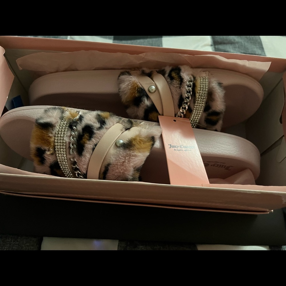 Juicy Couture Women’s Styx Faux Fur Slides 10M (new)